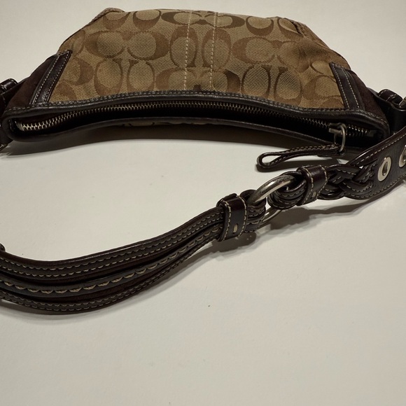 Vintage Coach Classic C Brown Monogram Hobo Bag - Picture 3 of 5